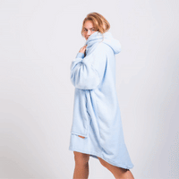 Warmpies babyblauw hoodie blanket